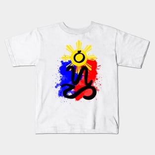 Philippine Flag / Badlit word Bisaya (Visayan language) Kids T-Shirt